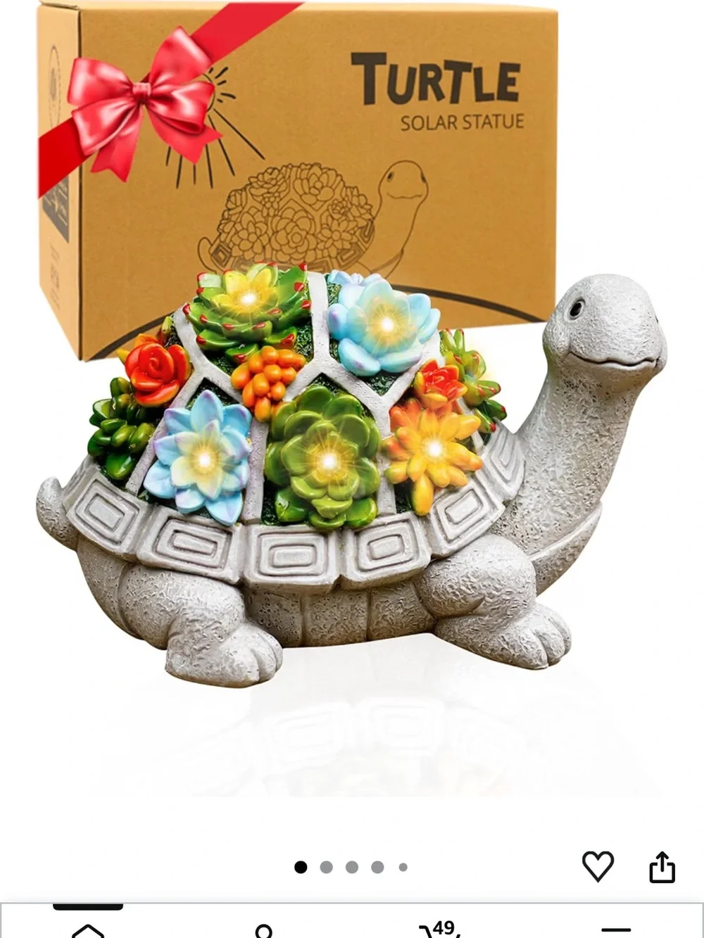 Two Solar Statue - Decorative Reptile Accent